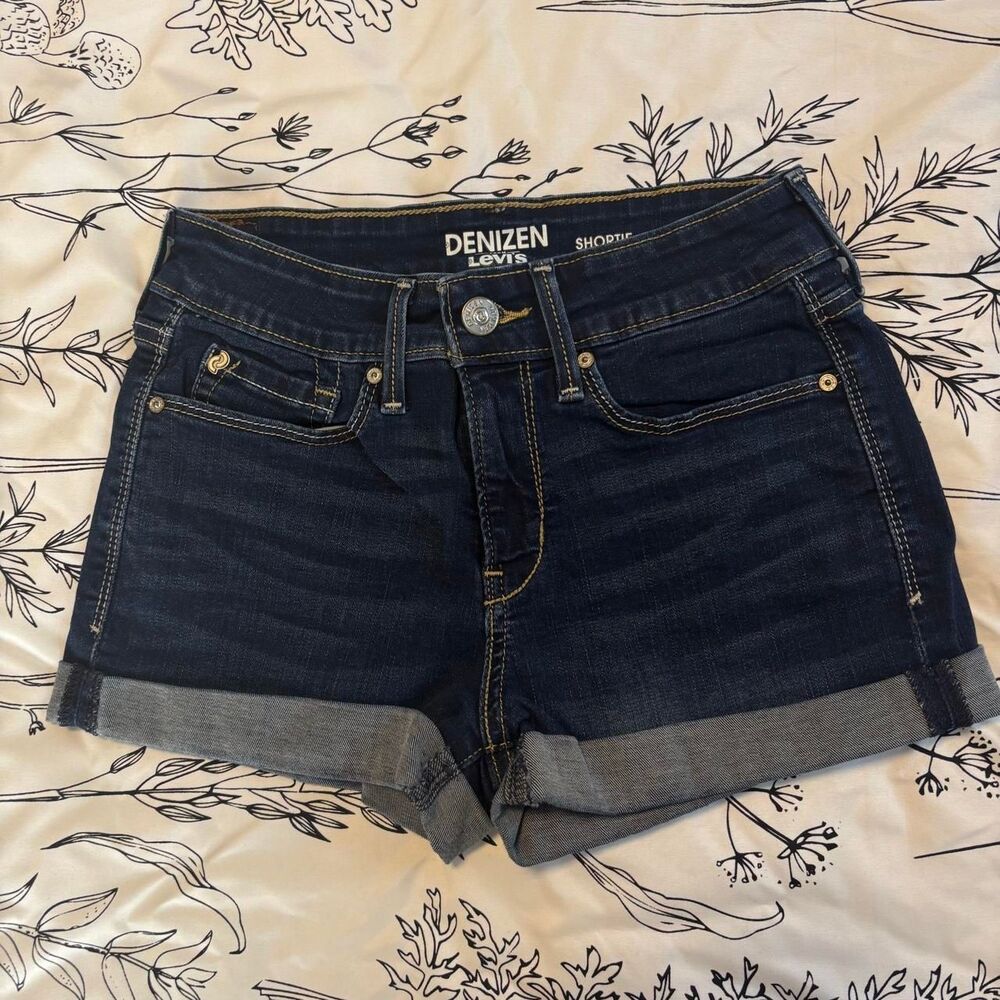 Dark wash denim shorts by Denizen Levi's